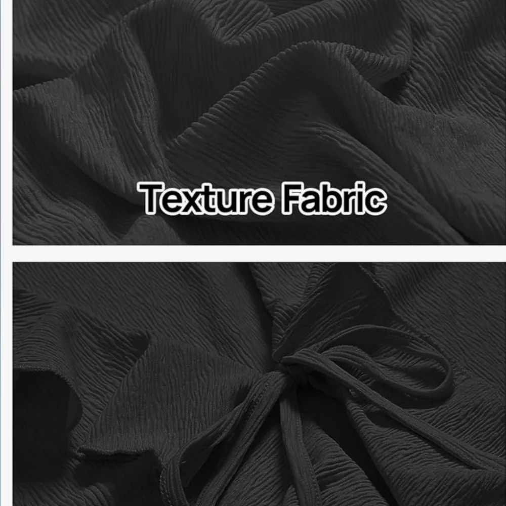 Tie Front Ruffle Blouse Top Casual Loose Long Sleeve Kimono Bathing Suit Beach C - Picture 3 of 4